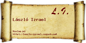 László Izrael névjegykártya