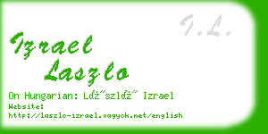 izrael laszlo business card